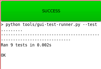GUI Test Runner: Success